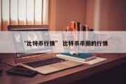 “比特币行情” 比特币币圈的行情