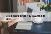 dns上抹茶交易所是什么 dns上抹茶交易所