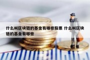 什么叫区块链的基金有哪些股票 什么叫区块链的基金有哪些