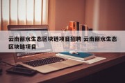 云南丽水生态区块链项目招聘 云南丽水生态区块链项目